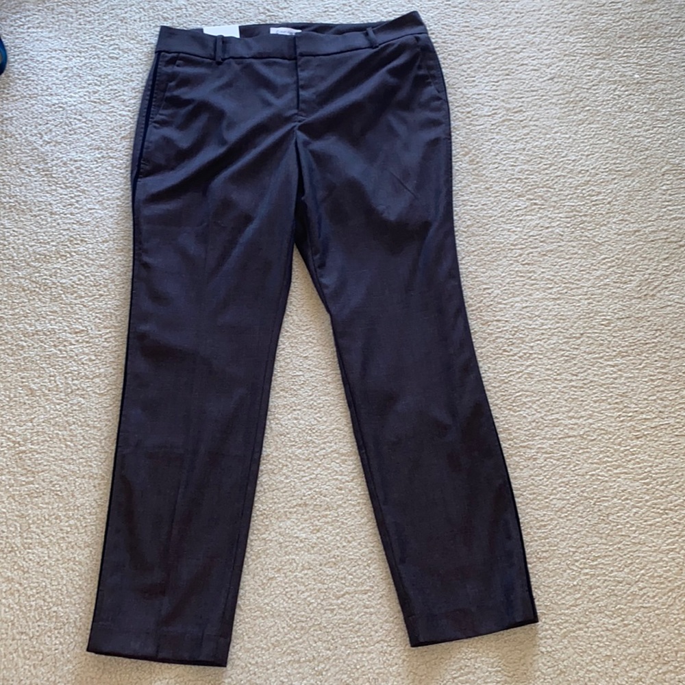 Calvin Klein Dark Brown Modern Essential Pant Size 14 NWT